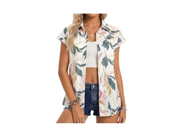 Grace Karin Floral Eyelet Spring Summer Tops For… Code