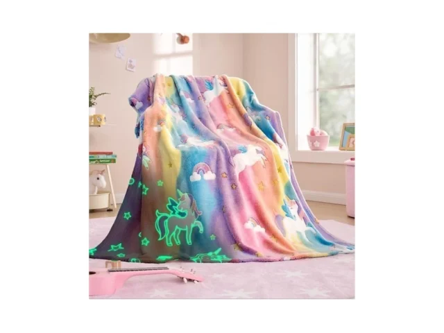 Joiedomi Glow In The Dark Blanket – Unicorns Gifts… Code