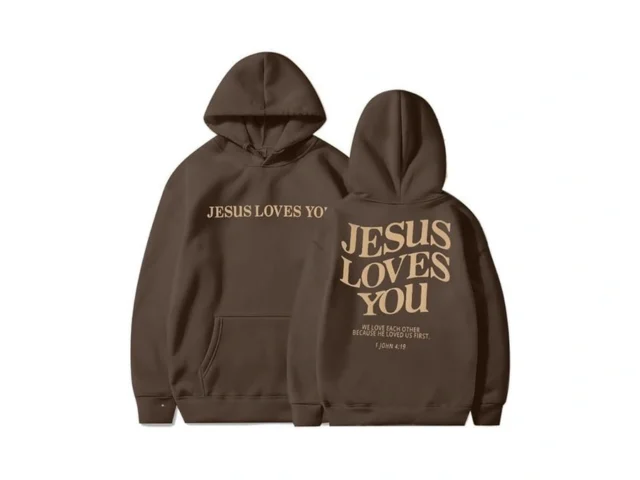 Astanfy Christian Sweatshirt Women Jesus Loves You… Code
