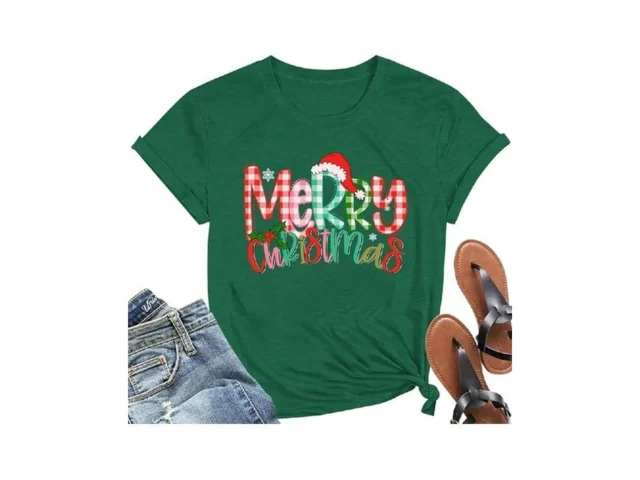 Merry Christmas Shirts For Women Buffalo Plaid… Coupon