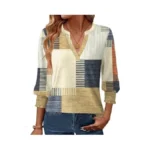 Amazon code: Gkbk Womens 3 4 Sleeve Shirts V Neck Dre