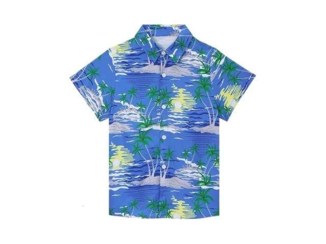 Seaoyozo Boys Hawaiian Shirt Short Sleeve Casual… Code