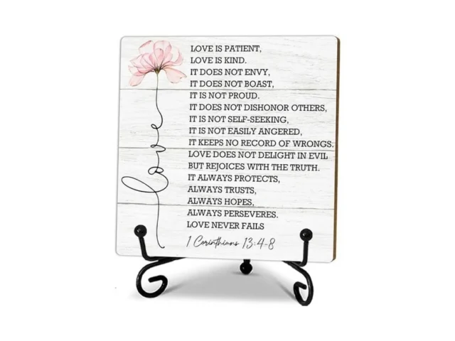 5 Love Is Patient Love Is Kind Wooden Plaque With 1… Code