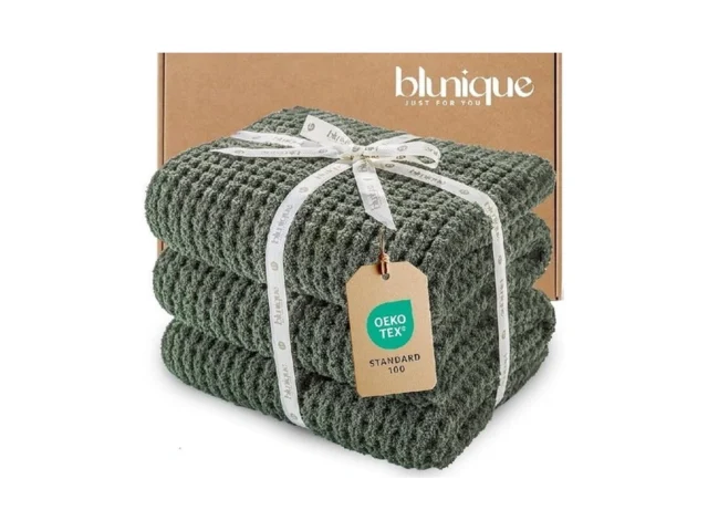 Blunique Waffle Knit Throw Blanket Luxury Cozy… Code