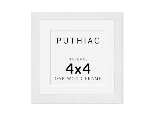 Puthiac 4×4 Solid Oak Wood Picture Frame Fits 3×3… Code