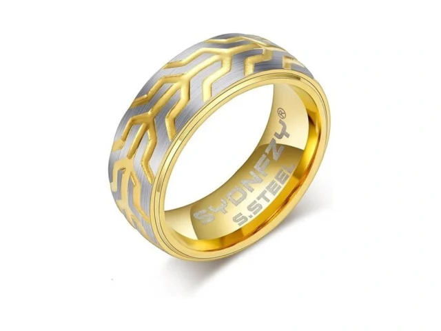 Sydnfzy Mens Wedding Band Ring – 8mm Fashion… Code