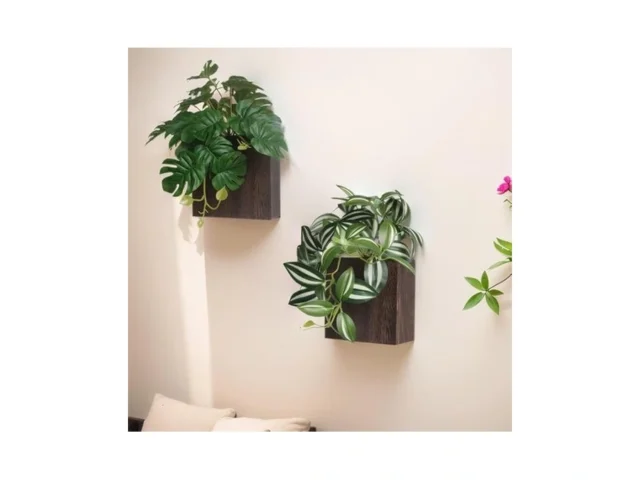 Woyoo Wood Wall Planter Vase With Artificial Plants… Code