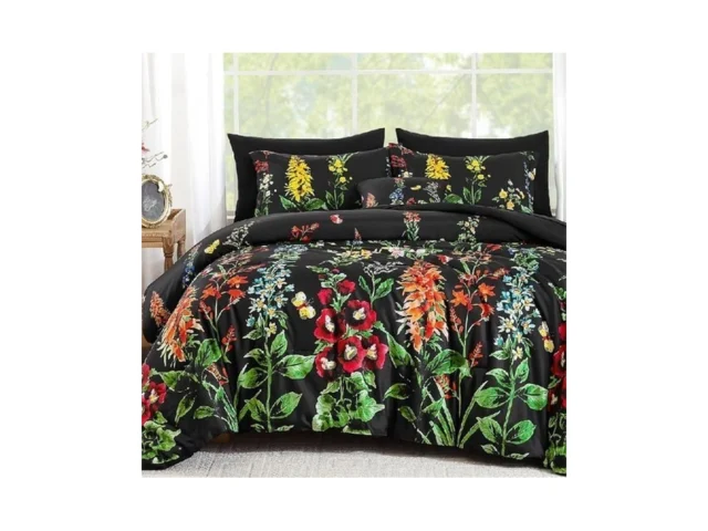 Wongs Bedding Black Comforter Set King Size 8… Code