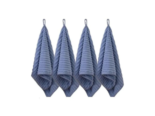 Lmminbz 4pcs Blue Microfiber Hand Towels For… Code