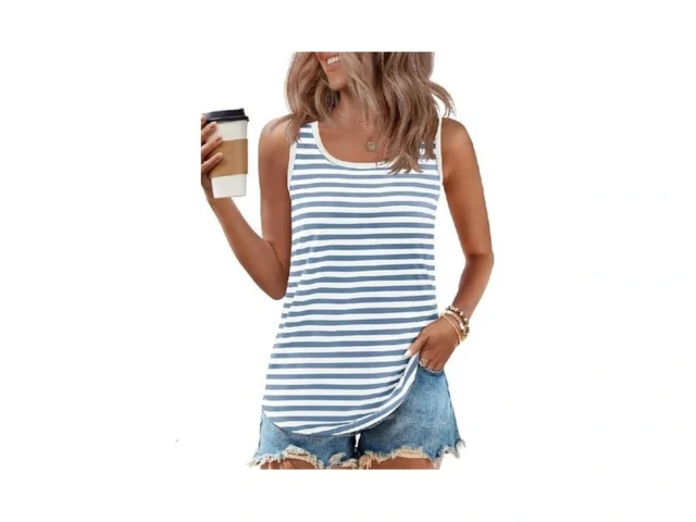 Zesica Women S Summer Casual Striped Tank Top… Code