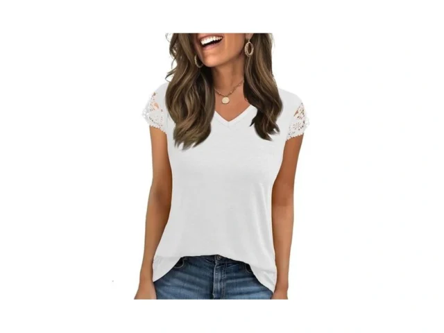Womens Tops V Neck Short Sleeve T Shirts Womens… Code