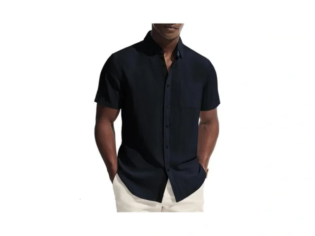 Pj Paul Jones Mens Button Down Shirt Linen Short… Code