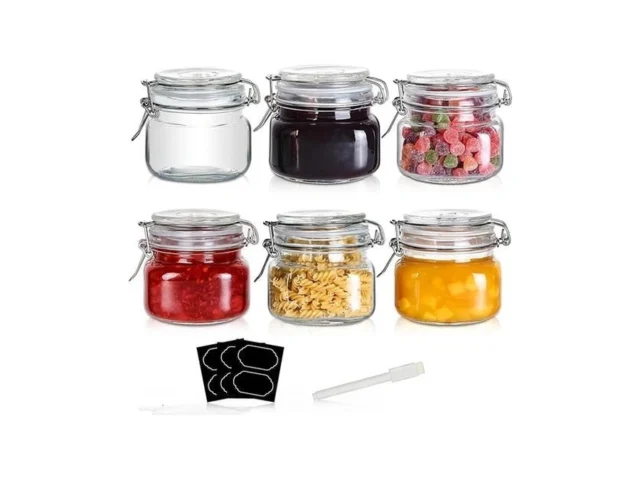 Yeboda 16oz Food Storage Canister Glass Jars With… Code