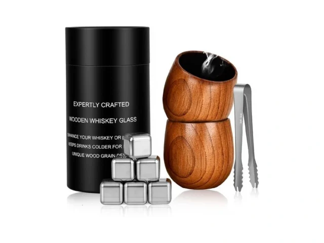 Solunvia Charred Wooden Bourbon Drinking Glass… Code