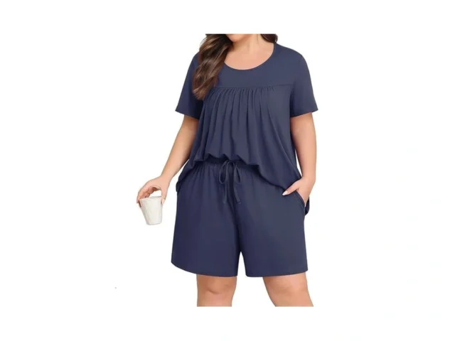 Lastshe Plus Size Pajama Set For Women Summer Short… Code