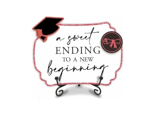 Red Graduation Wooden Buffet Sign – A Sweet Ending… Code