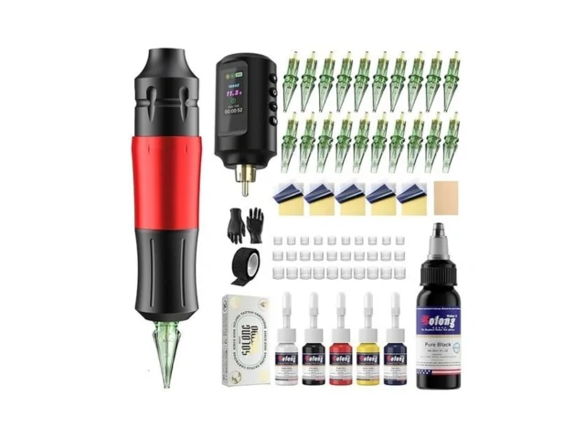 Solong Cordless Tattoo Gun Kit 1800mah Rechargeable… Code