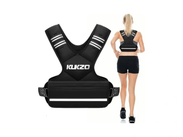 Kukzo Adjustable Weighted Vest Woman Men 12-18lb… Code