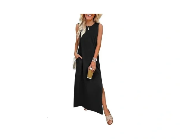 Anrabess Women Summer Casual Sleeveless Maxi… Code