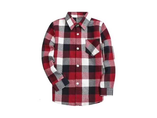 Sangtree Boys And Mens Flannel Plaid Long Sleeve… Coupon