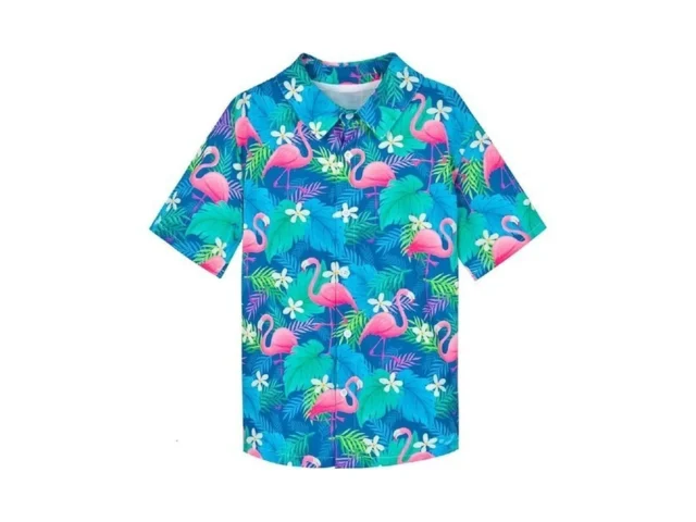 Kids Hawaiian Shirt Boys Button Down Shirt Short… Code