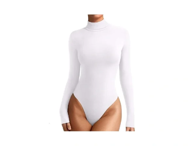 Reoria Womens Turtleneck Long Sleeve Tight Shirts… Code