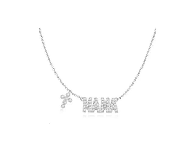 Aohik Dainty 14k Gold Mom Charm Necklace For Women… Code