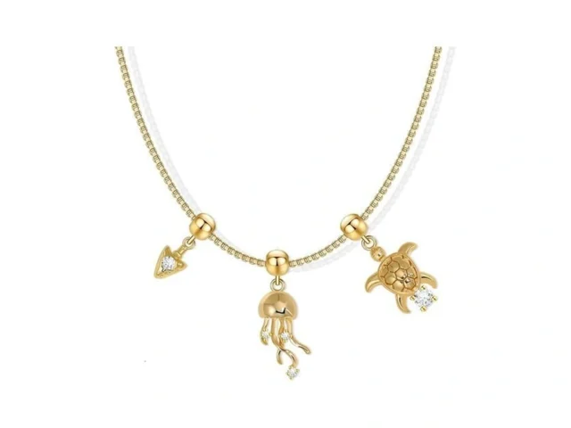 Aohik Gold Sea Animal Pendant Necklace For Women… Code