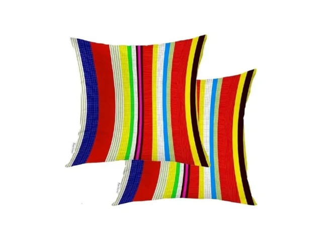 Baonews Crimson Ethnic Stripes Pattern Throw Pillow…