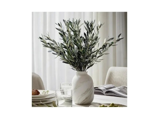 Bailikang 8pcs Premium Artificial Olive Branches… Code