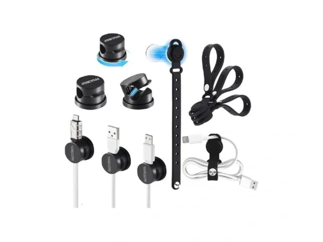 6 Rotated Spring Desktop Cord Organizer 5 Magnetic… Code