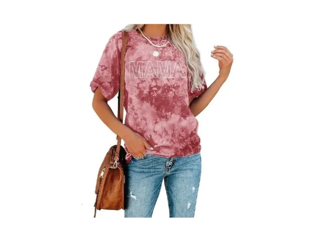 Mama Tie-dye Shirts For Women Funny Mama Letter… Coupon