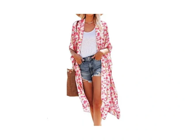 Hibluco Women S Summer Chiffon Floral Kimono… Code
