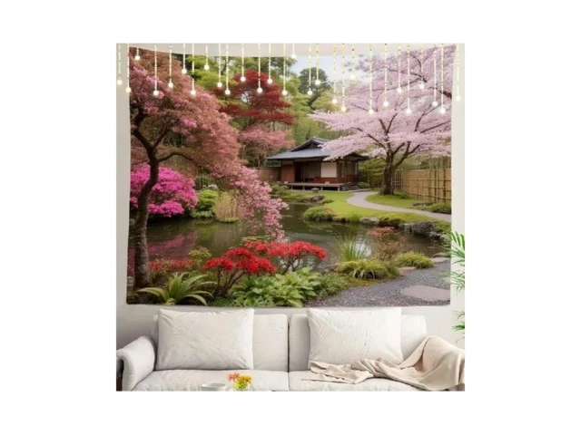 Shrahala Japanese Tapestry Spring Reflections… Coupon