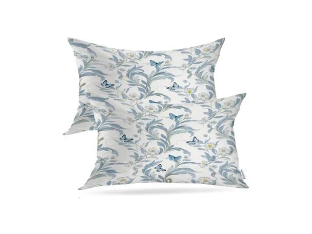 Batmerry Floral Blue White Decorative Pillow Covers…