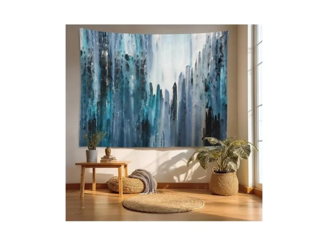 Batmerry Blue And White Splash Ink Tapestry Modern… Coupon