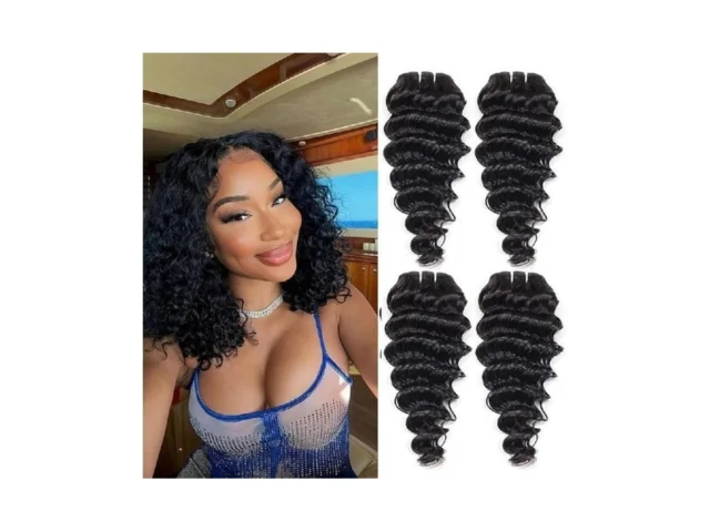 Jtdebade Deep Wave Human Hair 4 Bundles 12 Inch… Code