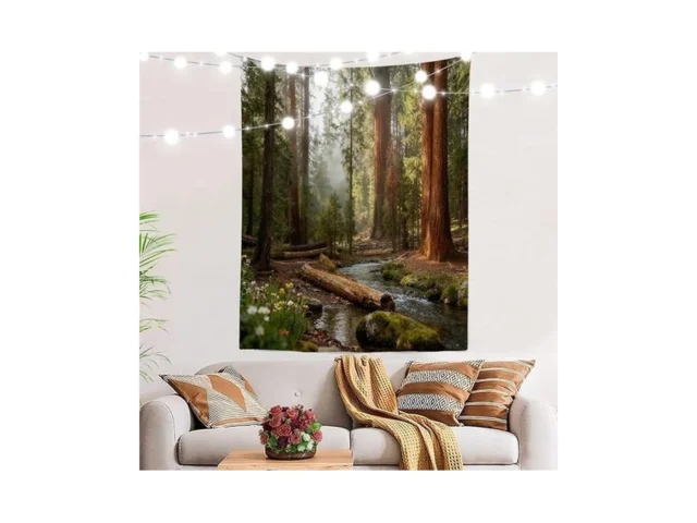 Baonews Viridian Nature Sequoia Tapestry Wood Red… Coupon