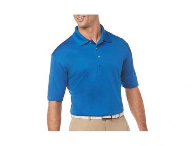 Pga Tour Men S Airflux Solid Mesh Short Sleeve Golf…