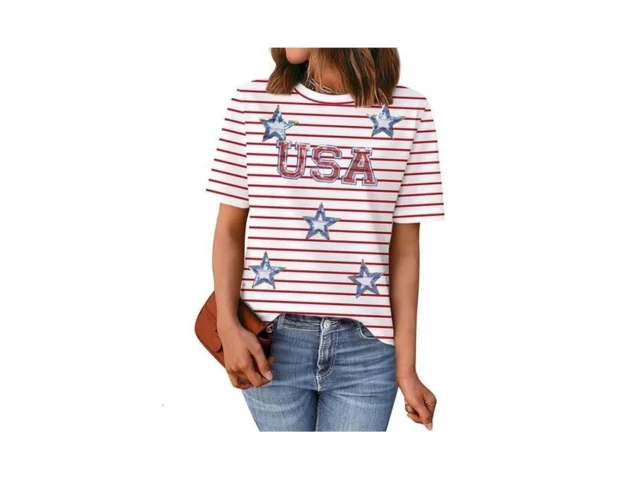 Ithalt Women 4th Of July Shirt Fourth Of July… Code