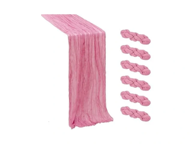 Eternal Beauty 6 Pack Dusty Rose Cheesecloth Table… Code