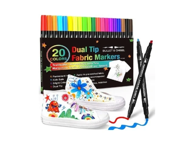 Kerifi Dual Tip Fabric Markers Permanent For… Code