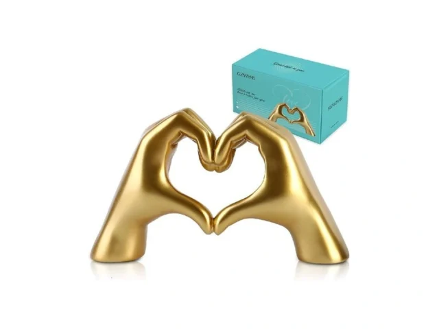 Gzvdyg Large Gold Heart Hands Sculpture Fan Gift… Coupon
