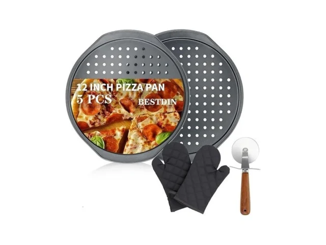 Bestdin 5pcs Pizza Pan Set – 12 Inch Pizza Pan With… Code