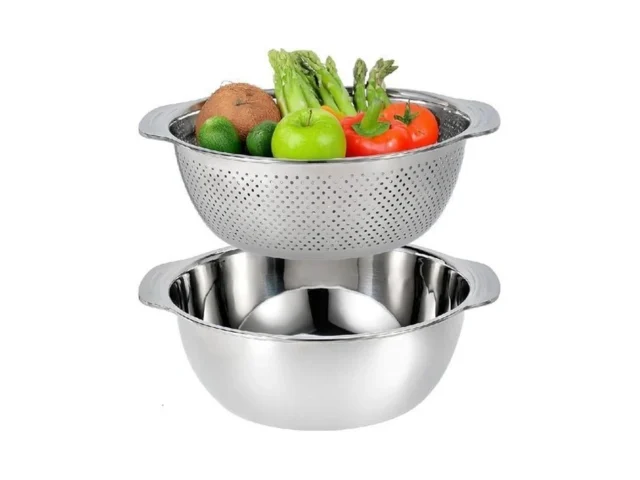 Versatile 3 5 Quart Kitchen Colander Set With… Coupon