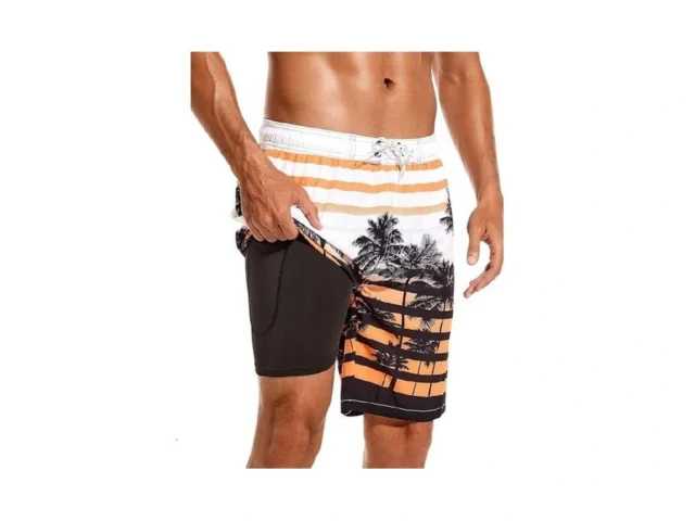 Silkworld Mens Swim Trunks With Compression Liner 9… Code