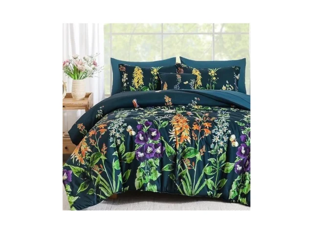 Wongs Bedding Queen Comforter Set 8 Piece Blue… Code