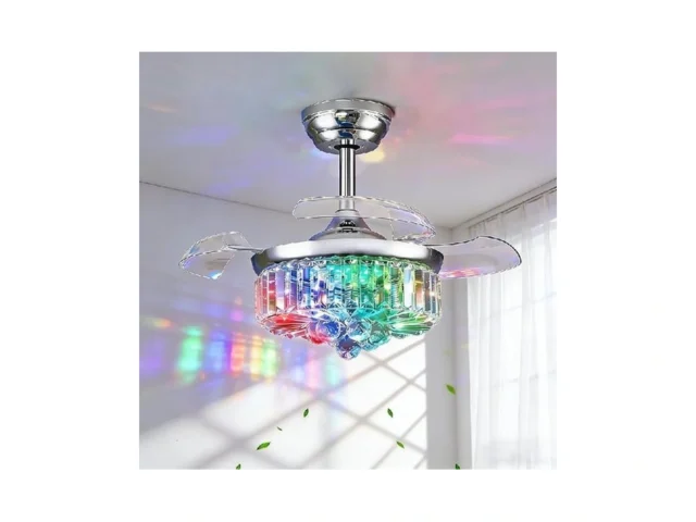 Lumzeylith 30 Retractable Crystal Ceiling Fan With… Code