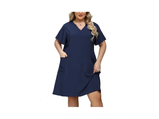 Celkuser Plus Size Summer Midi Casual Shift Dress… Code