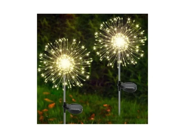 Yaafen Solar Garden Lights Outdoor 2 Pack 120 Led… Code